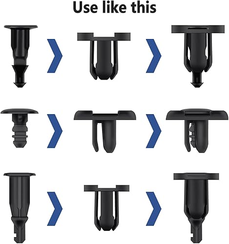 Miniatura 6 de 120 clips de automóvil con herramienta de extracción, clips automotrices de 6 tipos y sujetadores para clips de guardabarros, recortes, parachoques,