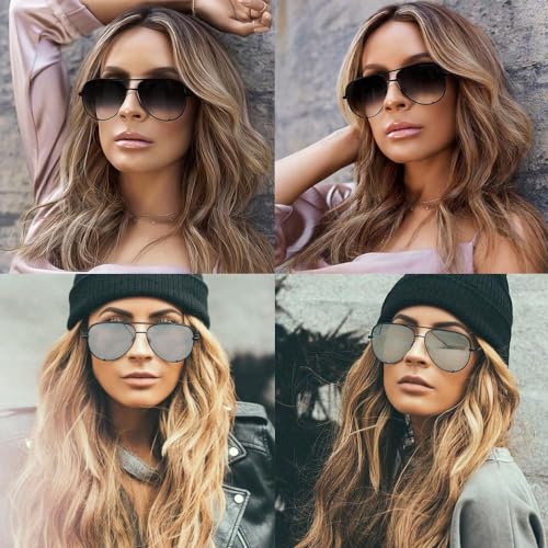 SORVINO Oversized Aviator Sunglasses for Women Men Trendy Retro Bulk Shade Black Faded Sun Glasses Classic UV Protection3