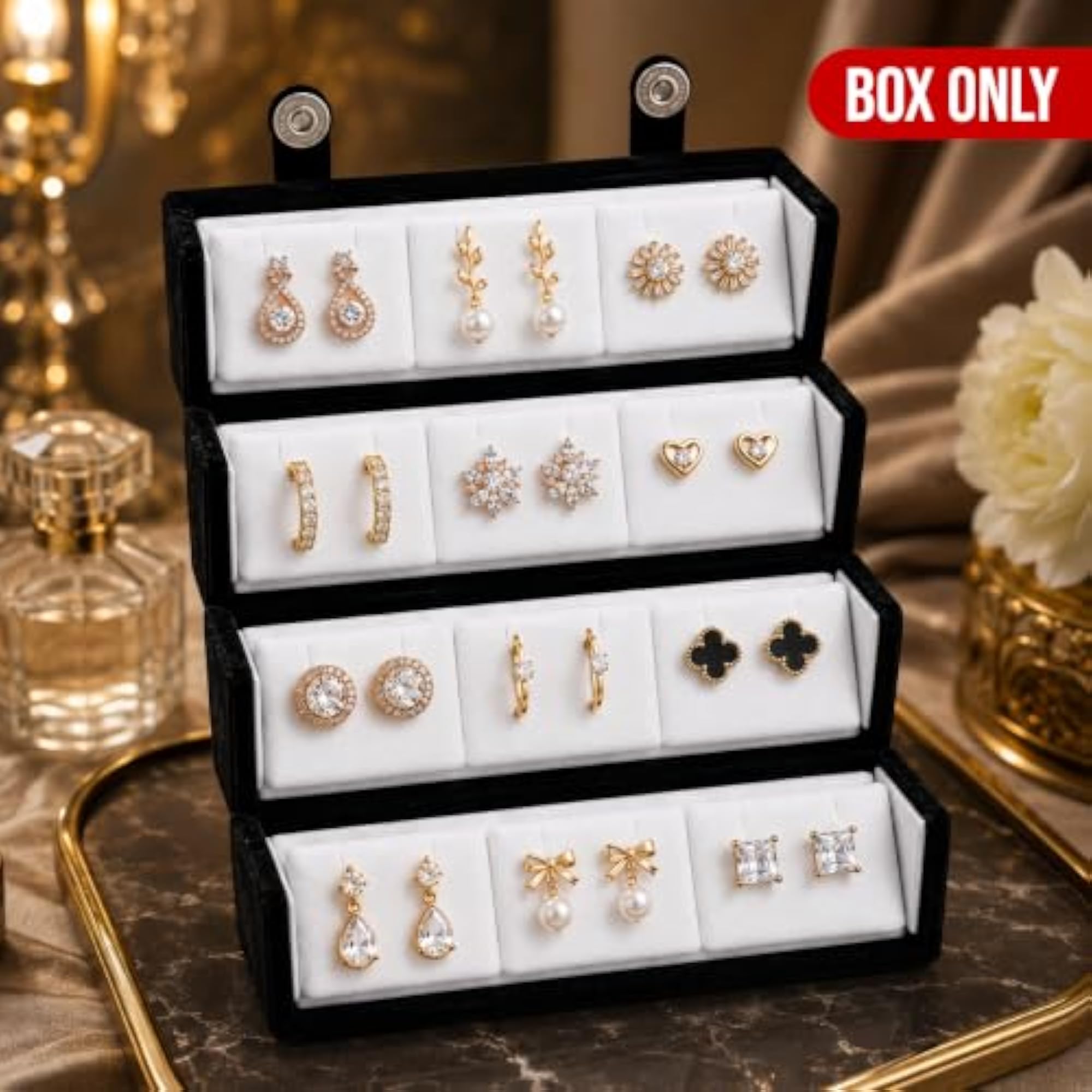 Earrings Box 12 Pair Foldable