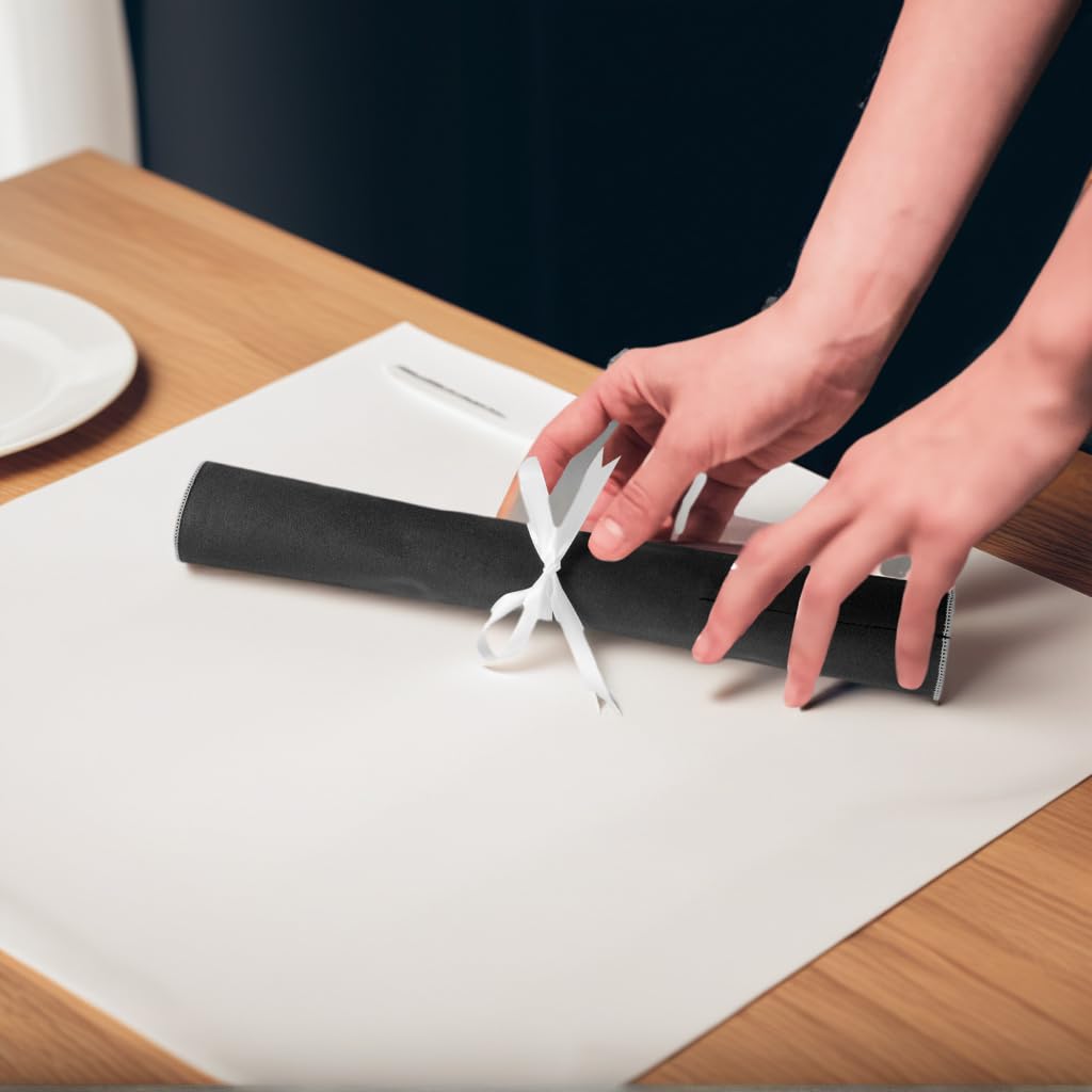 6 pezzi di Sacchetti di conservazione in argento, con protezione antiossidante, per posate in argento,per Posate e Cucina con Nastro Bianco - Ideale per Conservazione a Lungo Termine