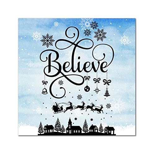 Habiller un mur vide plaque bois Let It Snow déco hivernale
