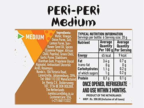 Image of Nando's Peri Peri Chilli Sauce - Medium,250 Gm