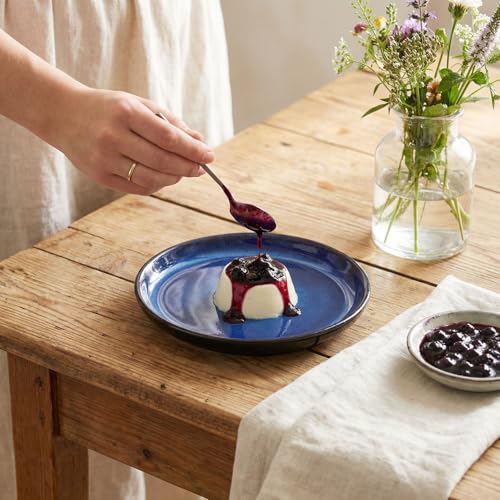 Image of Ceramic Dinnerware (16 pcs) Serve 4 people, Plates and Bowls Sets,Handmade Reactive Glaze Dishes Set, Chip Resistant and Scratch Resistant, for Oven & Dishwasher & Microwave Safe