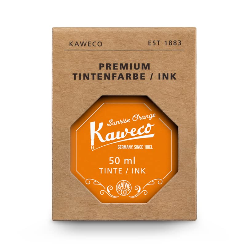 Kaweco Ink Bottle 50 ml Sunrise Orange I Premium Ink for Fountain Pen in Glass I with Kaweco Quality Seal I Vegan Cruelty Free Water Soluble Calligraphy Lettering Writing - Image 3