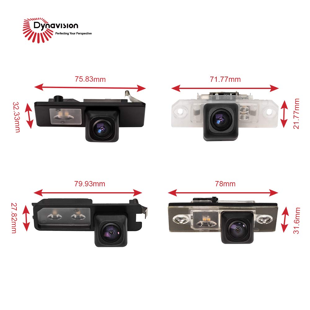 DYNAVISION OEM Kamera | AHD NTSC Rückfahrkamera mit gelbem Licht für VW Golf Passat Tiguan Touran Polo, Skoda Octavia Superb Fabia, Cayenne Panamera Cayman, Seat ab2005, CAMPL-V000HD-Y Lite
