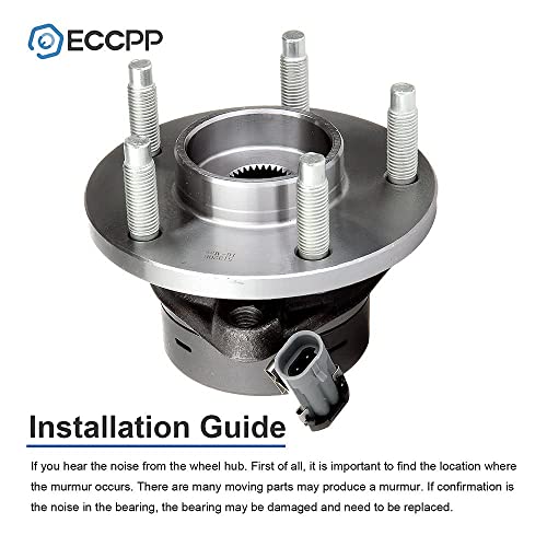 Eccpp 2Pcs 513206 New Front Wheel Bearing And Hub Assembly Fits For Chevy Cobalt Hhr Pontiac Pursuit G5 Saturn Ion 04 05 06 07 08 09 10 11 W/Abs Driver And Passenger Side #TOP5