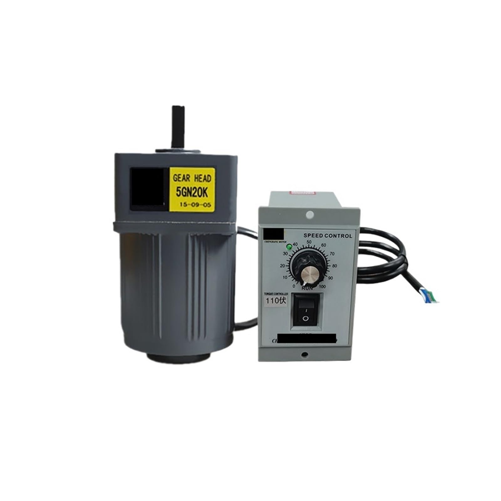 ANERTQUIH Asynchronous Motor 5IK40RGN-A Single-Phase 110V 40W AC Gear with Speed Regulator Shaft Diameter 12mm Keyway 0.4cm(0-45RPM)