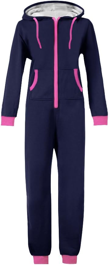 WOTOGOLD Men and Women Adult Pajamas Sportswear Hooded Unisex Jumpsuit