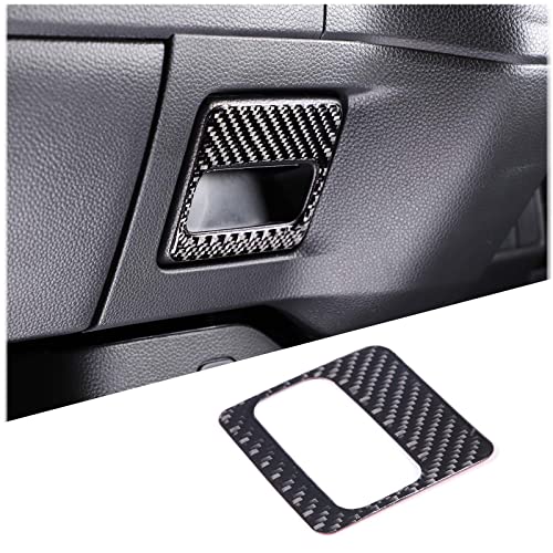 METYOUCAR ホンダ N-BOX JF3 JF4 2017-2021に適用 グローブボックスカバー 収納ボックススイッチ用 スイッチス カバー 助手席収納ボックススイッチステッカー カーボンファイバー 貼付タイプ アクセサリー カー用品 内装パーツ