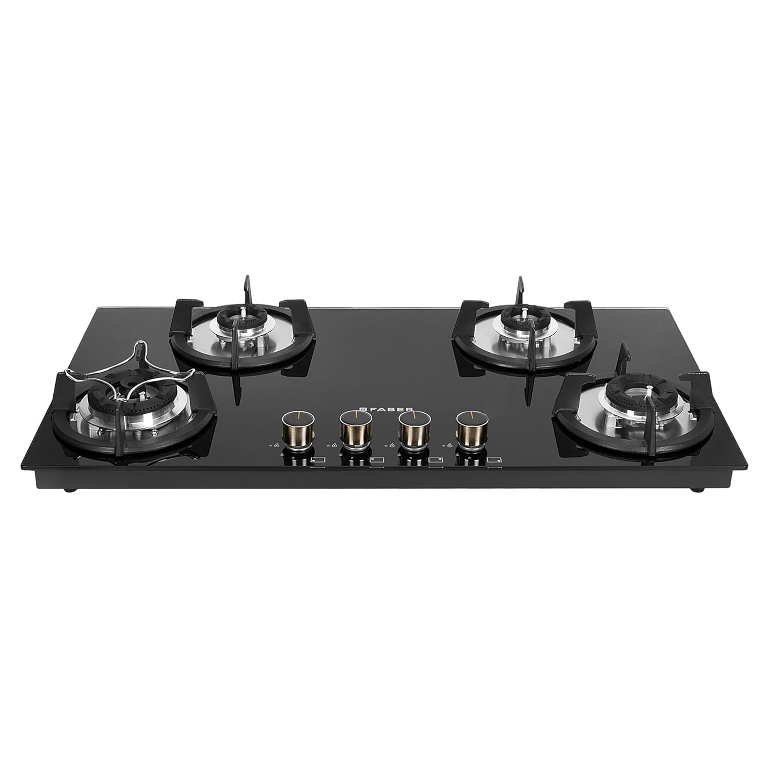 Faber Hob 4 Burner | Auto-Ignition | Spillage Proof | HOB SUPERIA HT904 BR AI N | Concealed Chamber | Metal Knobs | Pan Support | Black Glass Finish |5 Yr Warranty on Burner & Glass|1 Yr comprehensive-image-47