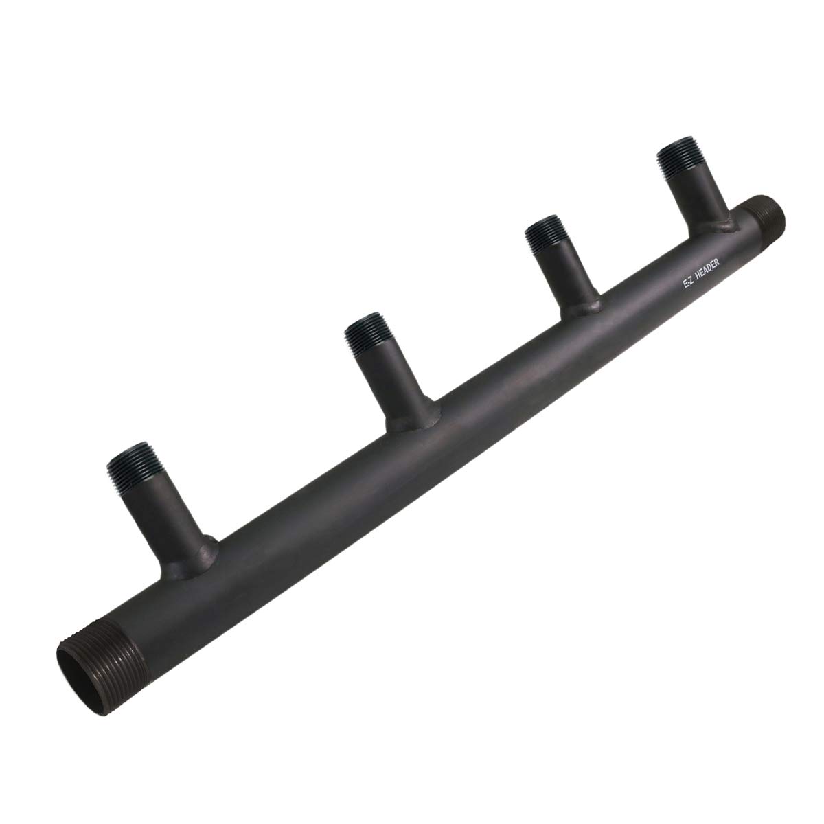 Midline Valve TI4-1431-7 Steel Manifold, 1-1/4'' Base 4 Ports of 1-1/4'' 7'' Spacing, Black