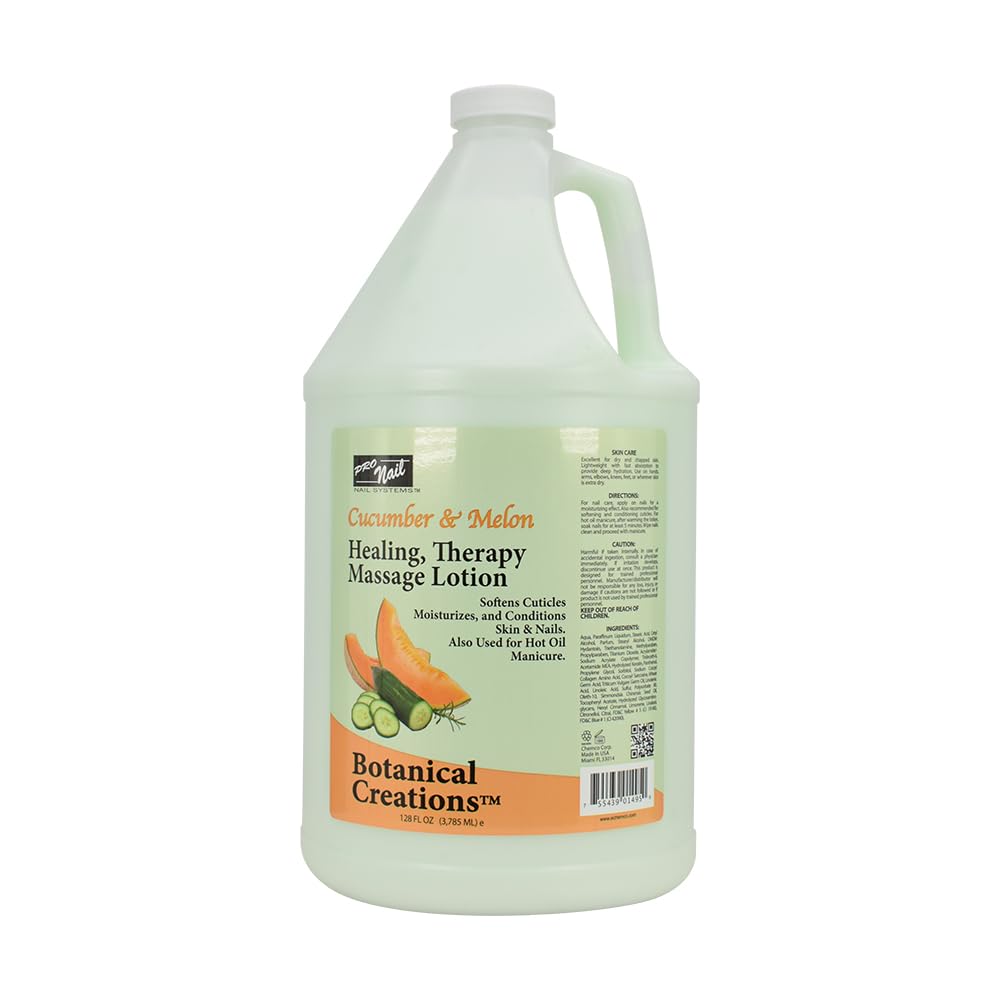 PRO NAIL - Healing Therapy Massage Lotion - Professional Pedicure, Body and Hot Oil Manicure, Infused with Natural Oils, Vitamins, Panthenol and Amino