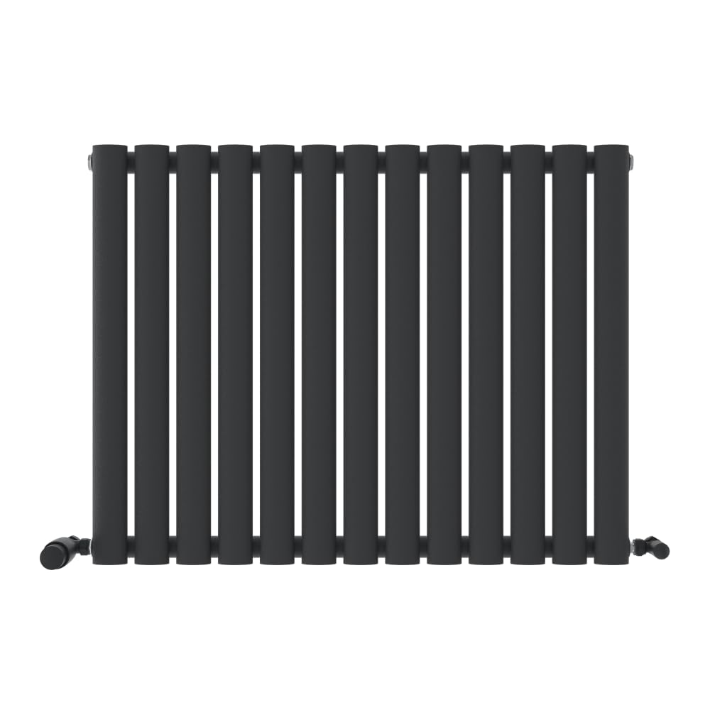 (Anthracite Grey, 600Mm X 780Mm) Princia Horizontal Single Oval Panel Radiator 5056066435527