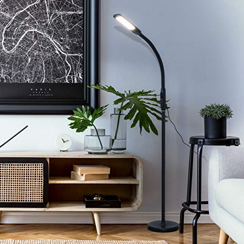 Brightech Vista 3-In-1 Desk Lamp For Living Rooms, Led Floor Lamp, Tall Lamp With Remote Control, Work Light For Documents, Standing Lamp With Flexible & Adjustable Gooseneck For Reading And Crafts #TOP6