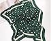 Persmileful Women's Fashion Soft Large Satin Square Chiffon Polyester Scarf Set Head Neck Multiuse Solid Colors Available (Dark green spots)