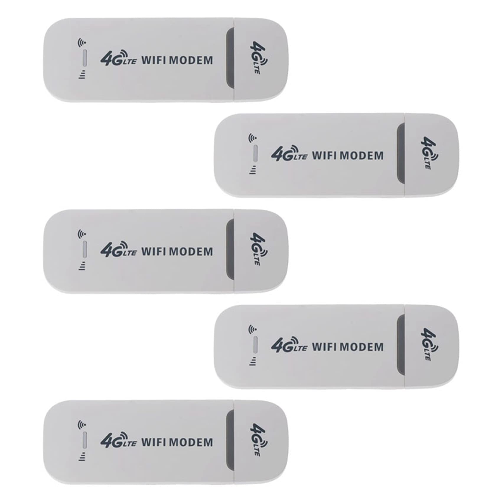 5X Adaptador de Red de MóDem USB 4G LTE con Punto de Acceso WiFi Tarjeta SIM Enrutador Inalámbrico 4G