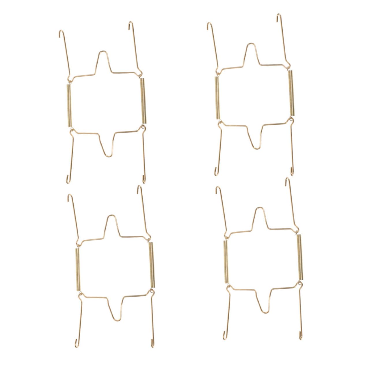 Mikinona Invisible Plate Hangers Wall Mounts Decorative Wire Plate Holders for Wall 4 Pack