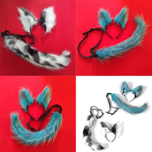 Oreilles de chat et queue de loup en peluche pour costume d'Halloween - 2