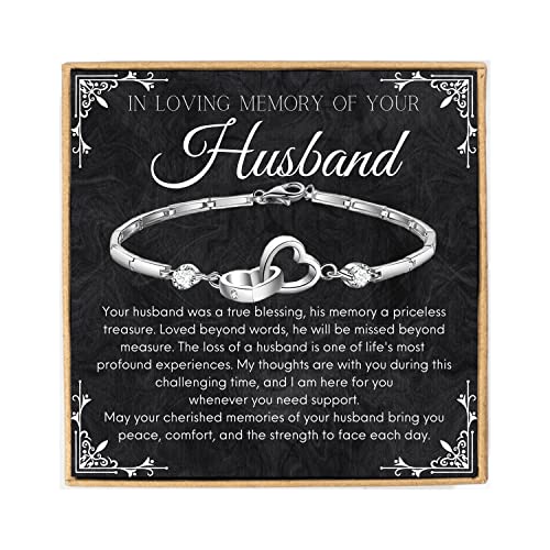 In Loving Memory of Your Husband Bracelet & Card Gifts - Husband Memorial Bereavement Gifts