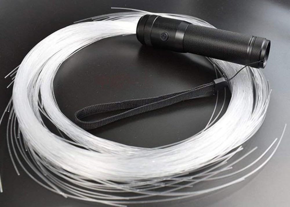 Frusta a Fibra Ottica a LED, Frusta da Ballo, Luce Super Luminosa 36 Modalità Girevole 360 ° per Danza, Feste, Spettacoli Di Luce, Festival Musicali EDM