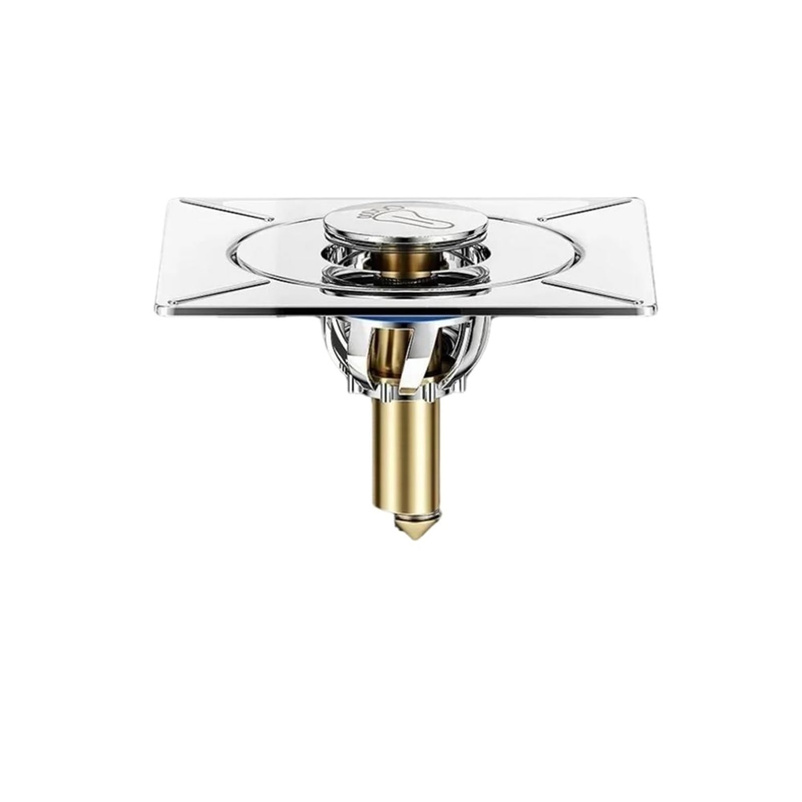 Floor Drain Cover Floor Drain Bathroom Sink Stopper Hair Catcher Strainer Basket Replacement(Metal)
