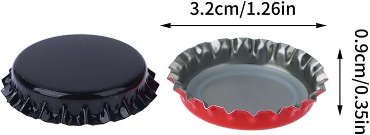 100Pcs Caps Homebrew Beer Caps Craft Beer Bottling Caps Oxygen Absorbing Seal Crown Caps for DIY Home Brewing Beer Tool(Silver)