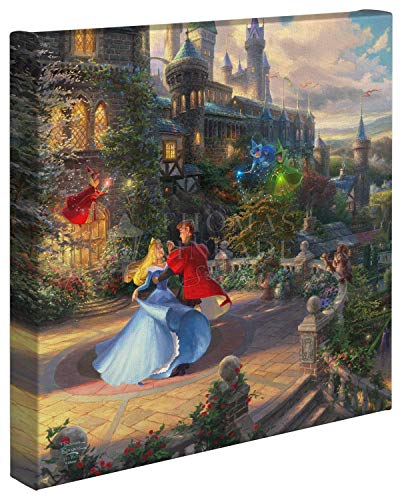 Thomas Kinkade Studios Sleeping Beauty Dancing in The Enchanted Light 14 x 14 Gallery Wrapped Canvas