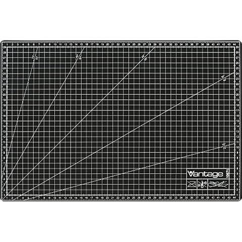 Vantage Schneidematte A3 (30 x 45 cm, selbstheilend, beidseitig nutzbar, mit Raster) schwarz Cover