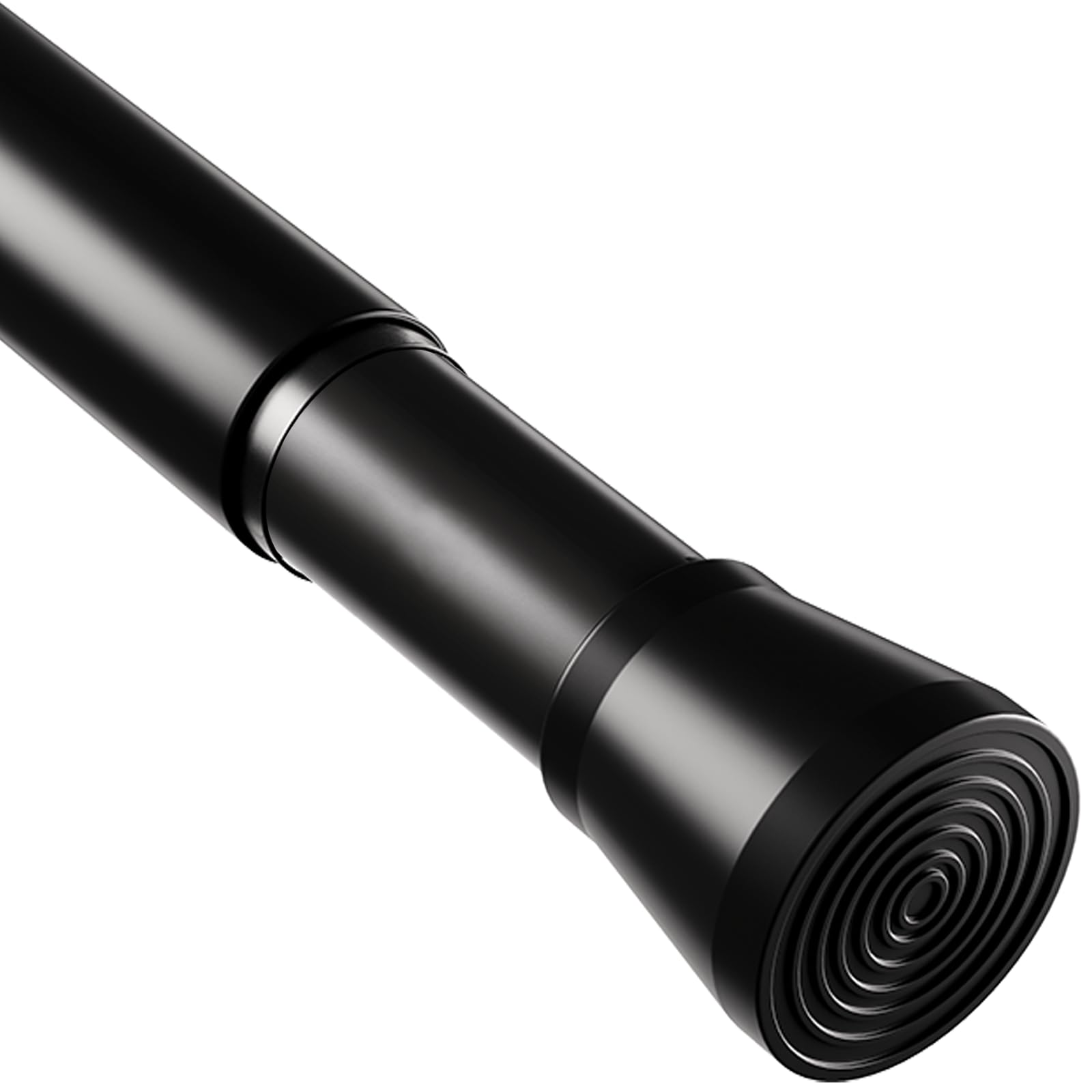 Shower Curtain Pole Tension Rod For Clothes Extendable Curtain Poles No Drilling Tension Rod For Clothes Extendable Poles For Windows Bathroom Wardrobe Kitchen Black 190-410Cm ร32mm