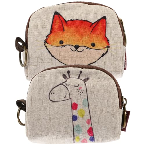 WOFASHPURET Monedero De 2 Piezas con Bolsillo para Dinero Monedero para Juguetes Dados Llavero De Peluche Minimonedero para Mujer Monedero Pequeño Cuadrado Bolsa Transparente