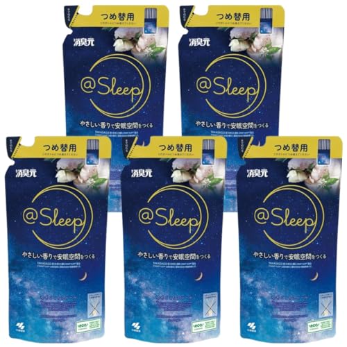 【まとめ買い】消臭元 消臭元@Sleep ゆめごこちフルール 消臭剤 芳香剤 (つめ替用400ml ×5個)