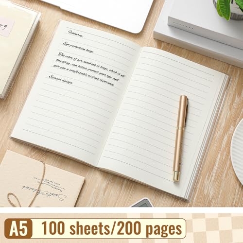 Carnet de notes A5 pages lignées 200 pages pour le bureau - 4