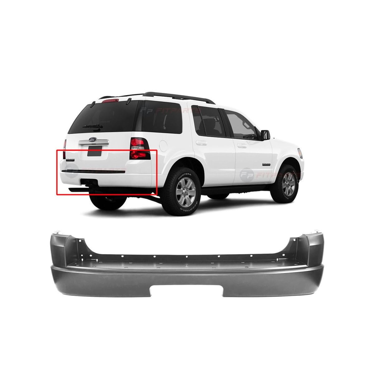 FitParts Compatible with Ford Explorer 2002–2010 Rear Bumper Cover