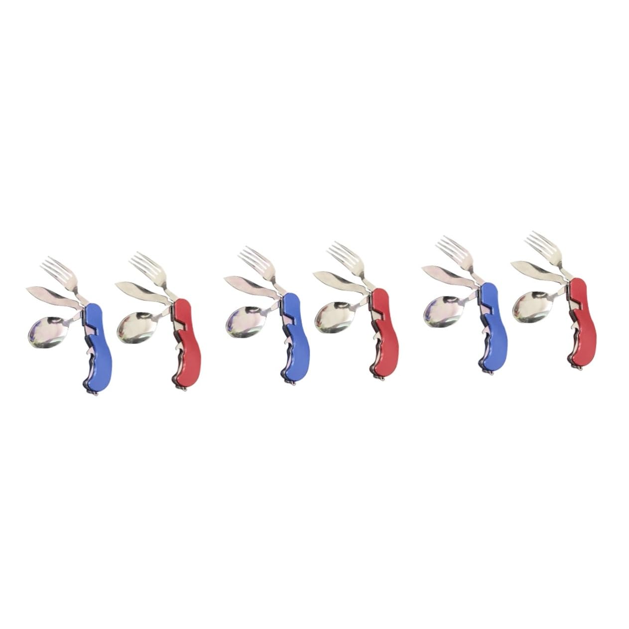 BESPORTBLE 3 Set stoviglie pieghevoli portatili chiudibili pieghevoli posate da viaggio posate da campeggio bacchette cucchiaio forchetta Multifunzione