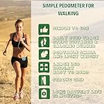 Pedometer for Walking Steps and Miles,Simple Step Counter Clip on Pedometer for Walking Steps and Miles Step Mile Tracker for Running Women Men Kids Seniors,TrenHivSto - Image 2