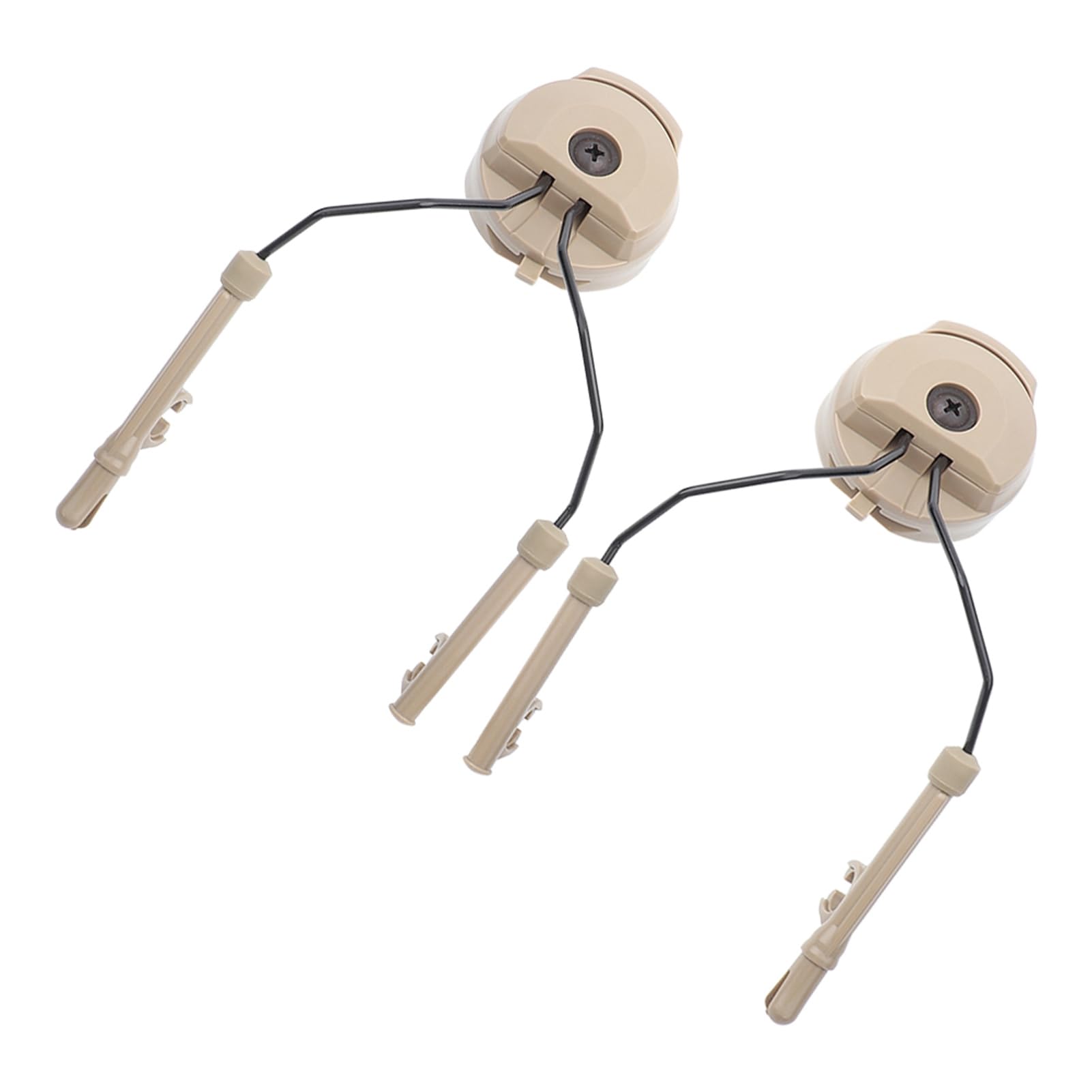 MAGT Supporto per Auricolare a Sospensione Adattatori per Casco, 2 Pezzi in PC in Acciaio Inossidabile per Comtac I Comtac II (Tan)