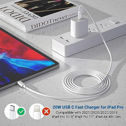 Image of 20W Apple-Certified 20W USB-C Charger with Type C Cable | Fast iPhone Charger for iPhone 17, 16, 15 Plus /PRO /MAX /MINI & iPad | MFi Certified Adapter and Charging Cable Combo (White)