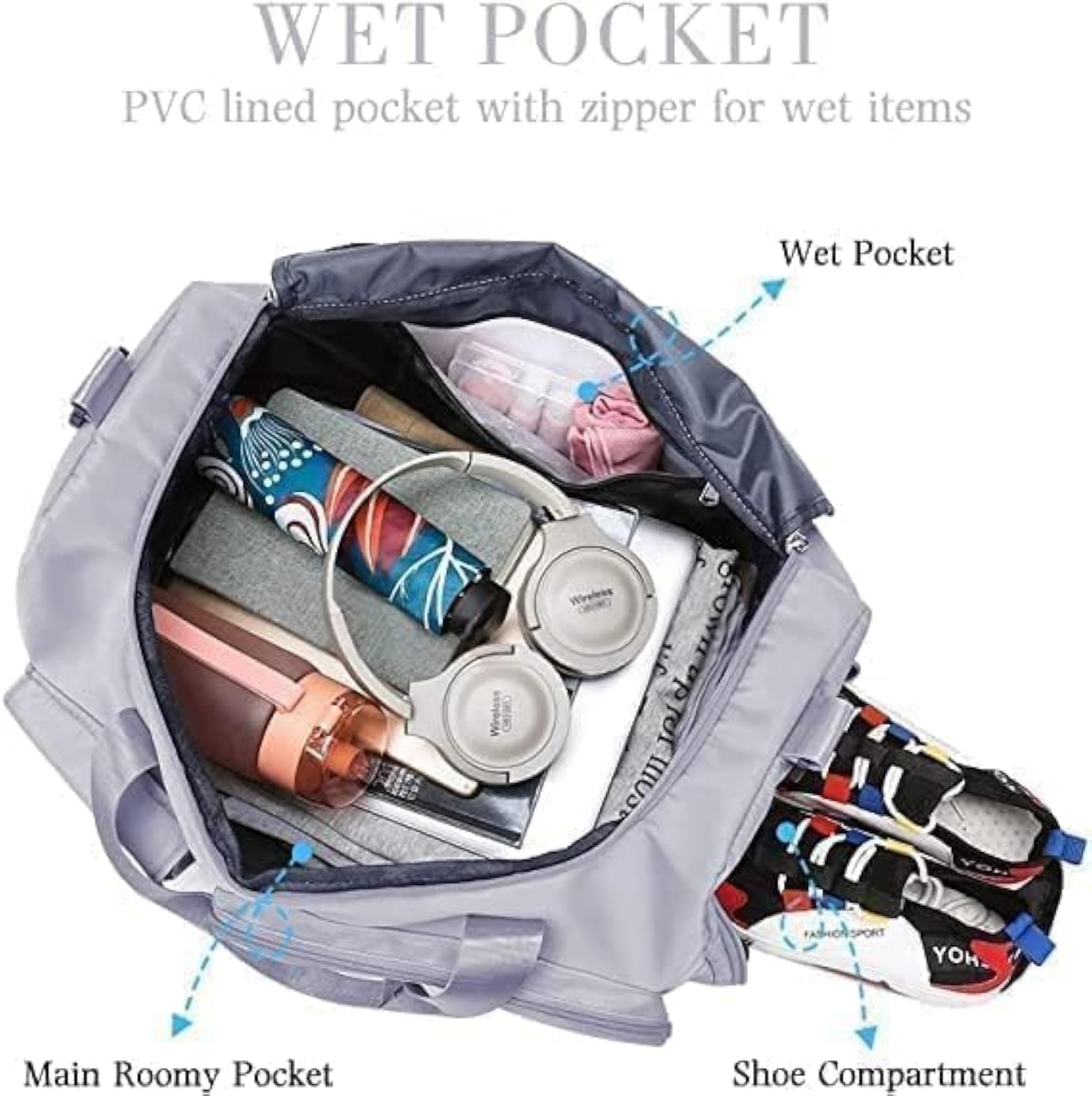 Multipurpose Foldable Travel Duffle Bag for Women