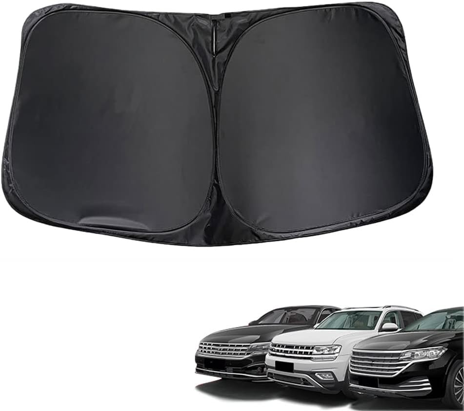 KOUNNENA Car Front Window Sunshades, Windscreen Sun Shade, Car Windshield Sunshade Block UV Ray Sun Visor Protector Keep Vehicle Cooler, Easy to Fold and Store for Renault Megane E-Tech Electric