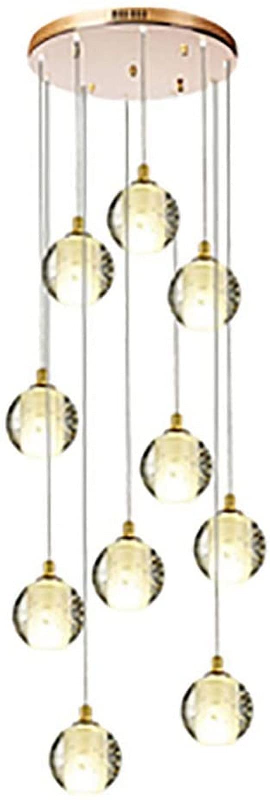 PCXEHUYP Chandelier Stairs Long Chandeliers,Spiral Staircase Ceiling Light Fixture for Hotel Living Room Home Bar, Crystal Spiral Chandelier-Silver 12(Silver,8)