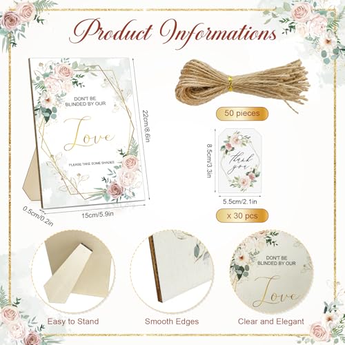 Pibupibu Wedding Favors for Guests, Metallic Gold Wedding Party Sunglasses Gifts Wooden Love Sign Decor Retro Square Glasses Bulk3