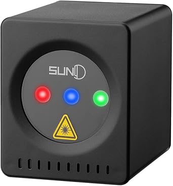 SUNY Mini Portable Cordless Stage Lights Rechargeable 8 RGB Patterns GOBO Projector Sound Activated Music DJ Party Lights for Outdoor Travel Camping Disco Live Show Home Dance Holiday Birthday Gift