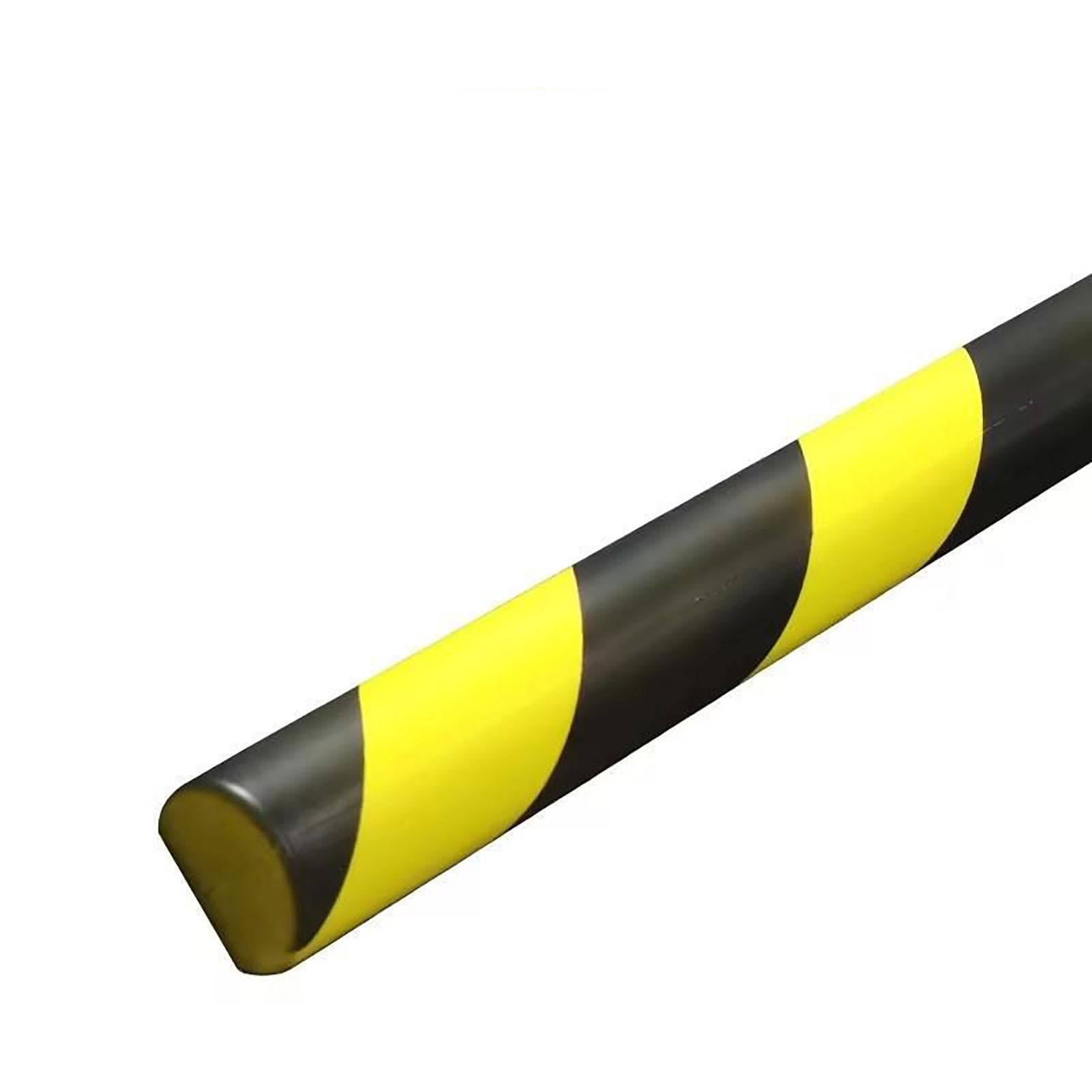 39" Foam Edge Protector, High-Visibility Self Adhesive Corner Guards With Black Yellow Stripes, Foam Safety Edge Protection Bumpers For Wall, Stair, Garage, Warehouse(D-shaped,5PCS)