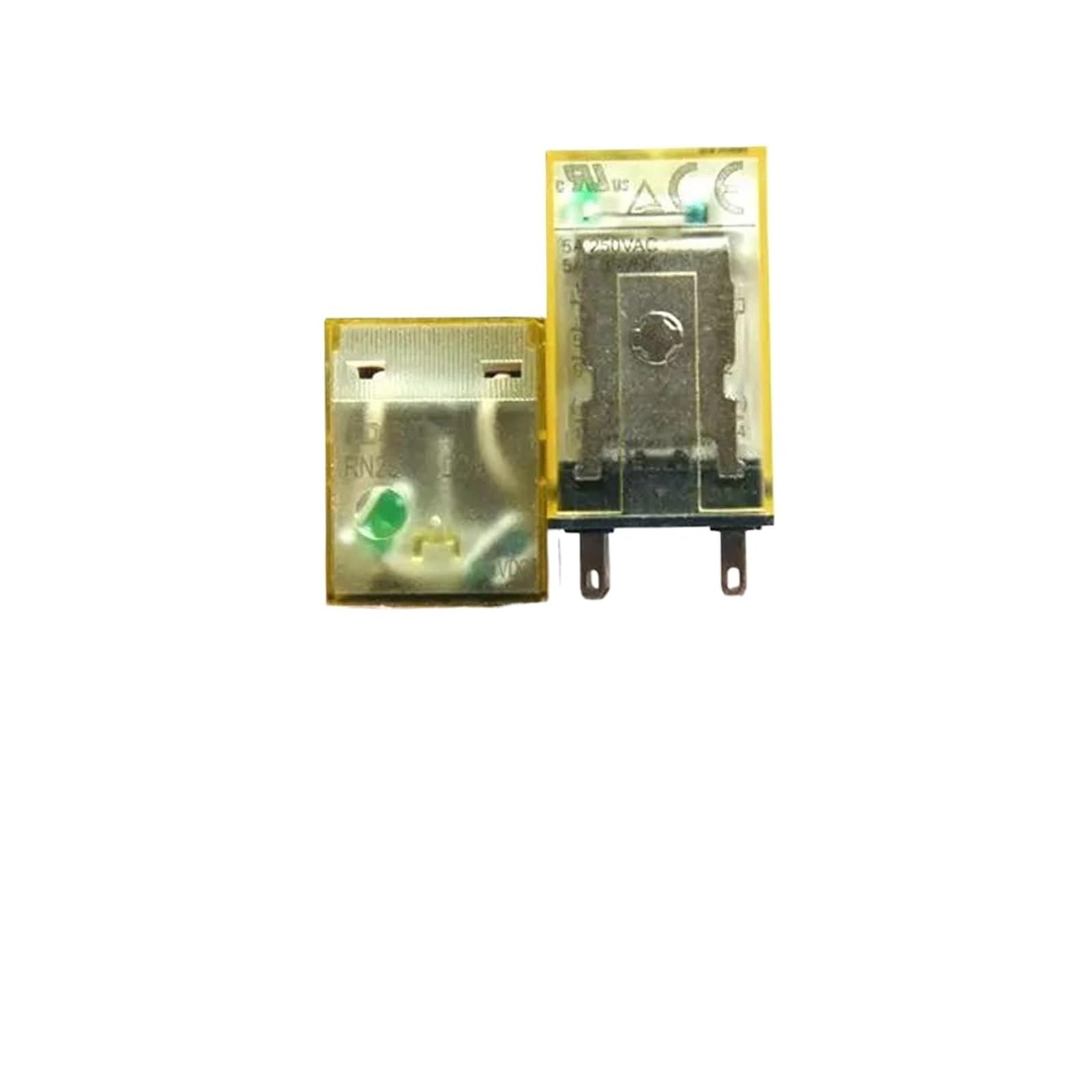 OSHZIKJII 10PCS RN2S-NL-D24 RN2S-NL-A220 RN4S-NL-D24 RN4S-NL-A220 2CO 4CO 24VDC 220VAC RELAY(RN2S-NL-A220 220VAC)