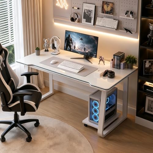Image of Gaming Desk Computer Writing Table Student Art Modren Simple Style PC Wood Suitable Portable Desk for Home, Office