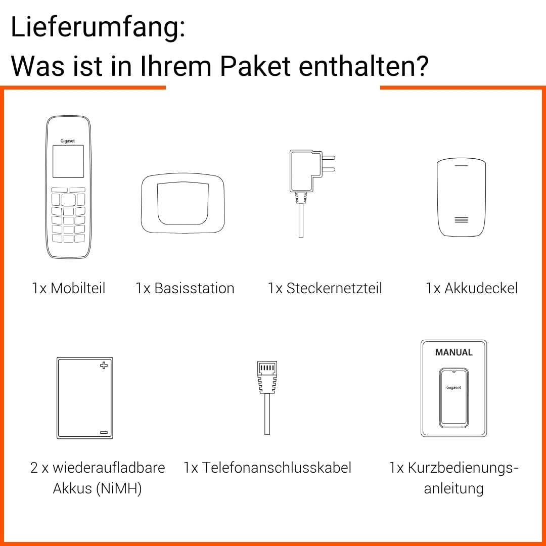 Gigaset Easy 520A Seniorentelefon mit Anrufbeantworter, SOS-Notruf, Schwarz | 2,2-Zoll-Farbdisplay, Freisprechfunktion, Direktwahltasten, Made in Germany, [Kompatibel in DE, IT, FR, NL, BE, CHE, AUT]
