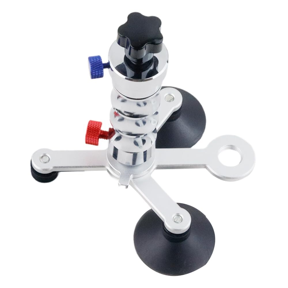 COYEUX Bomba De Vacío De Acero Inoxidable para Reparación De Parabrisas, Herramienta para Reparación De Cristales De Automóvil, con Orificio De Doble Rosca, Soporte para Reparación De Astillas En