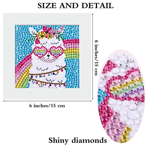 HOBBY HORSE 6 x 6 Inch 5D Diamond Painting Kit with 4 Pieces Wooden Frame Full Drill Painting by Number Kits for Beginners DIY Diamond Rhinestone Art Craft Set for Home Office Wall Decor - Thumbnail 3
