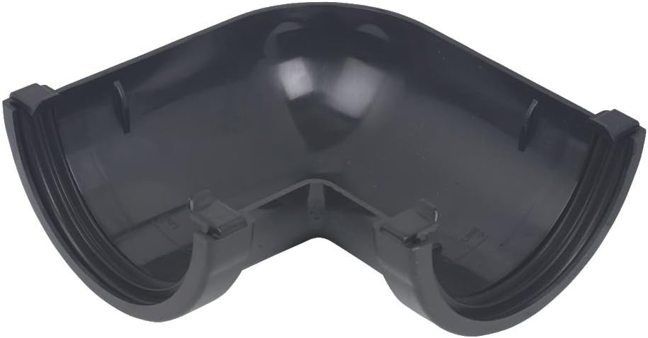 FloPlastFloplast RAM1B 76mm Black (90 Degree Angle) Miniflo Guttering for shed, Porch, Conservatory, Out Building, etc Full Range