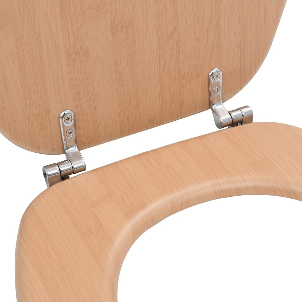 Ferretería, Fontanería, Ferretería para Accesorios de fontanería, Asientos de Inodoro WC 2 Piezas con Tapas Diseño de bambú MDF, Piezas, Inodoro